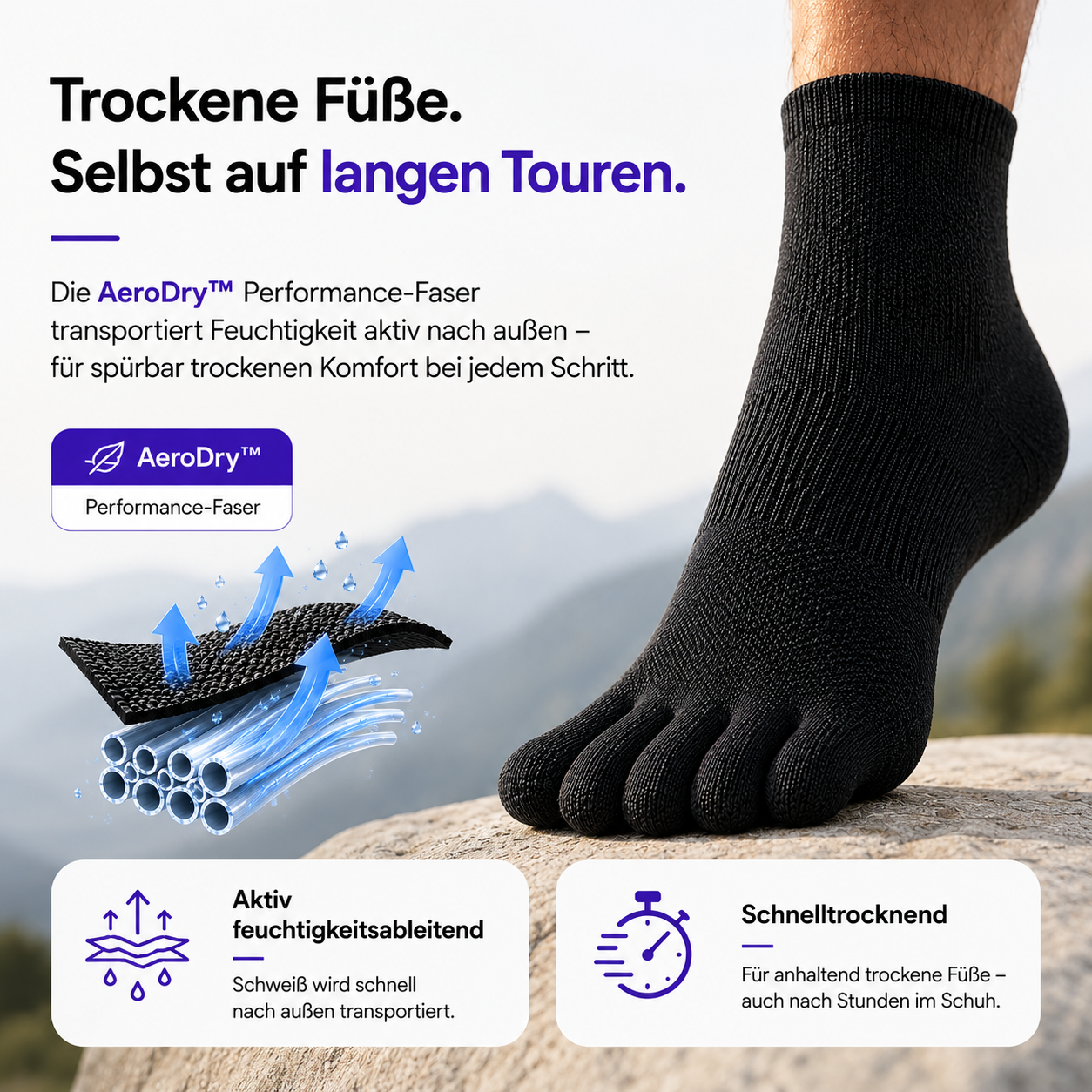 TrailStep - Zehensocken