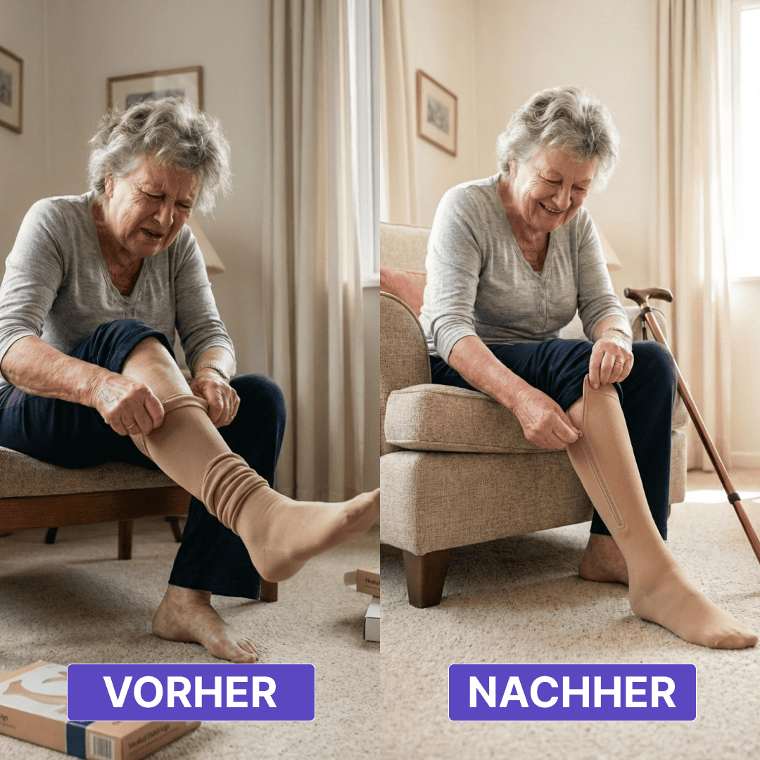 Kompressionsstrümpfe mit Reißverschluss
