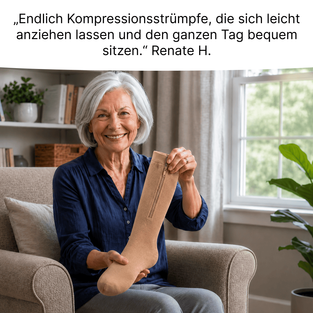 Kompressionsstrümpfe mit Reißverschluss