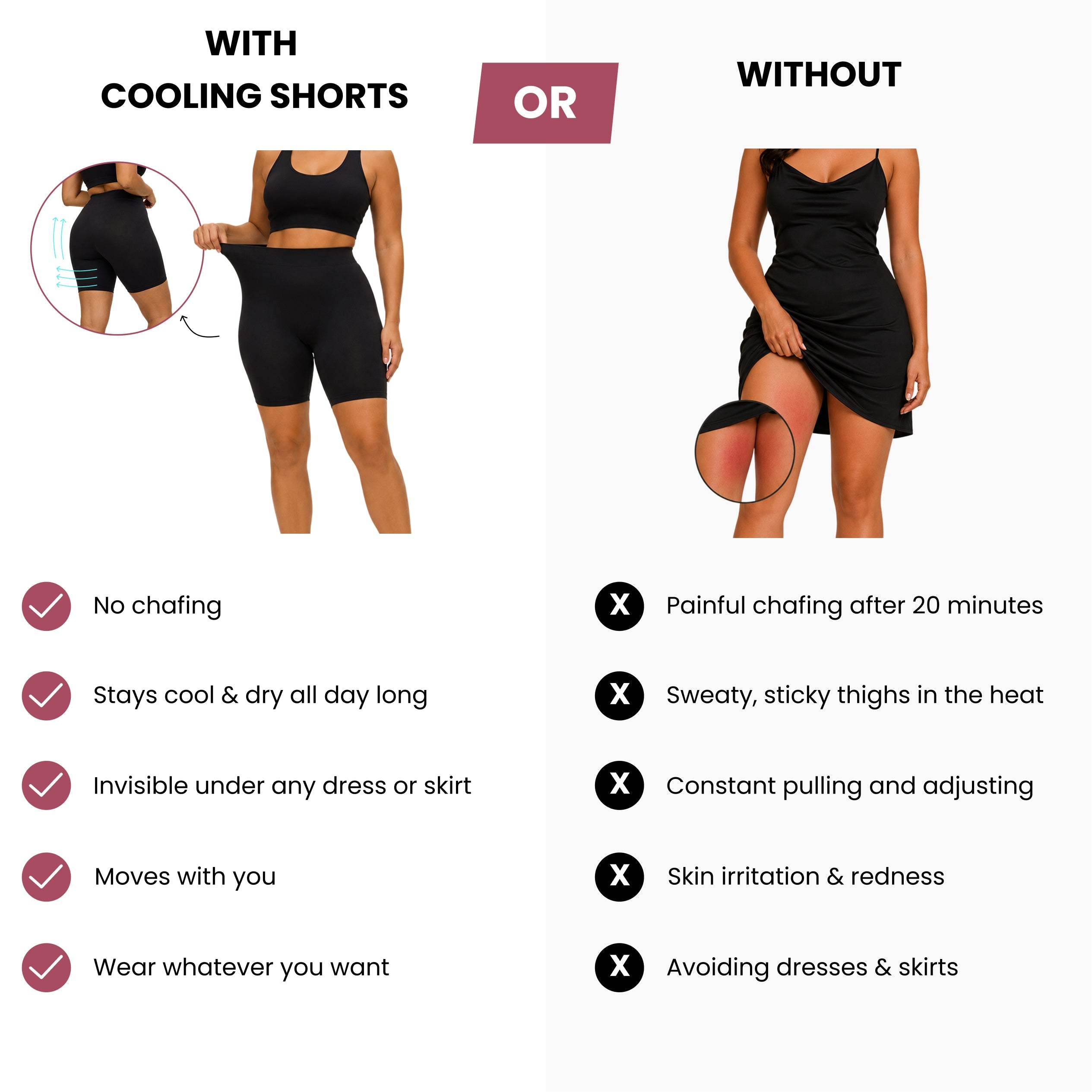 Kühlende Slip-Shorts für den Sommer