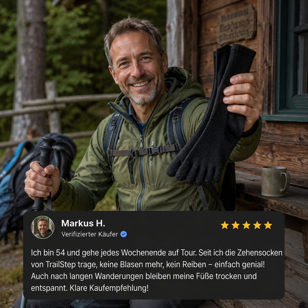 TrailStep - Zehensocken