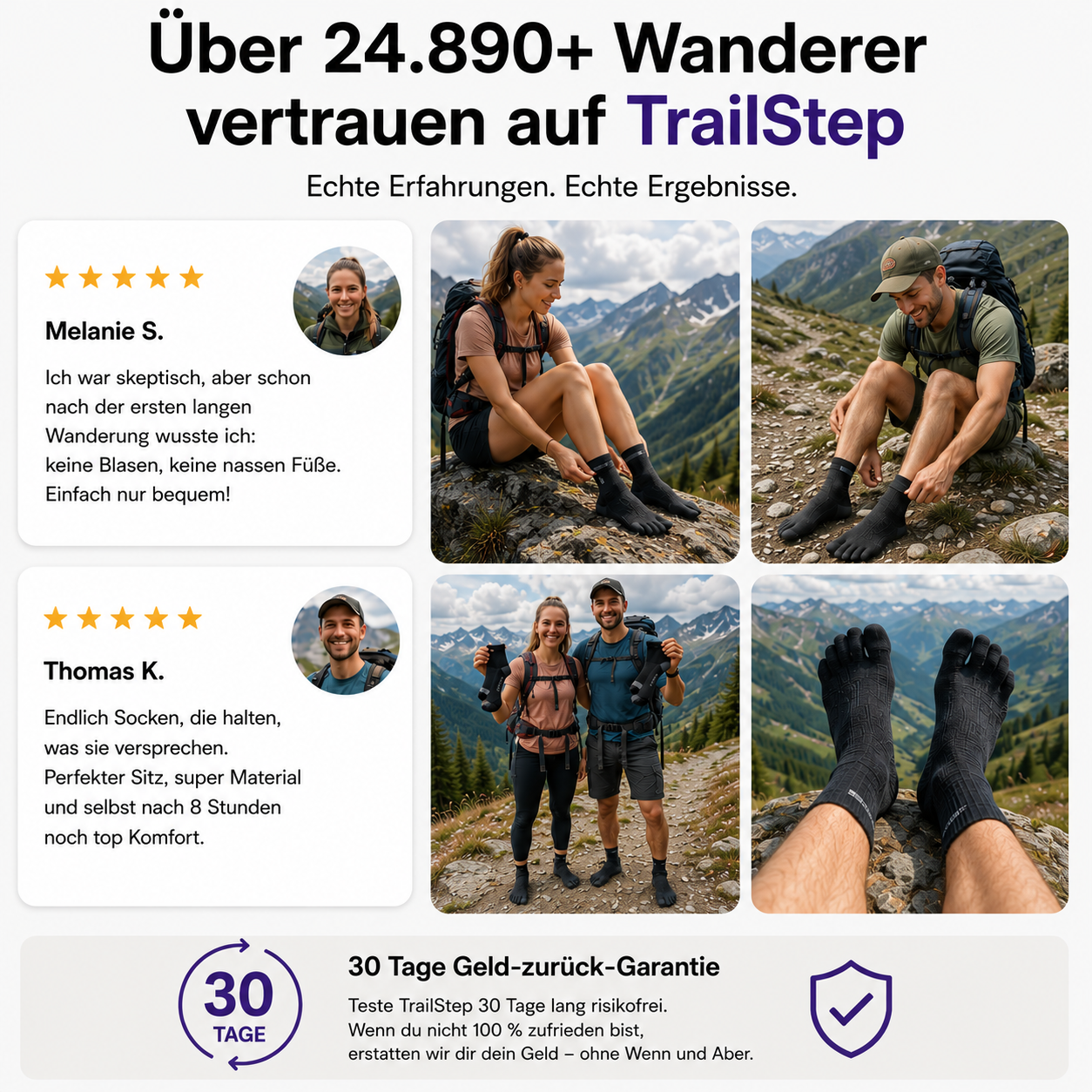 TrailStep - Zehensocken